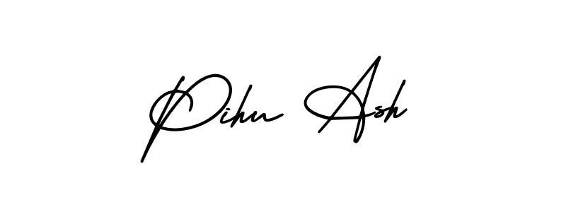 Also we have Pihu Ash name is the best signature style. Create professional handwritten signature collection using AmerikaSignatureDemo-Regular autograph style. Pihu Ash signature style 3 images and pictures png