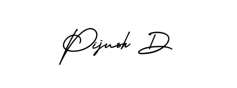 Create a beautiful signature design for name Pijush D. With this signature (AmerikaSignatureDemo-Regular) fonts, you can make a handwritten signature for free. Pijush D signature style 3 images and pictures png