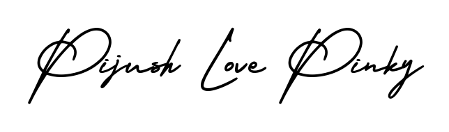 A timeless handwritten aesthetic for Pijush Love Pinky. The AmerikaSignatureDemo-Regular font gives your signature a handcrafted feel with natural curves. Pijush Love Pinky signature style 3 images and pictures png