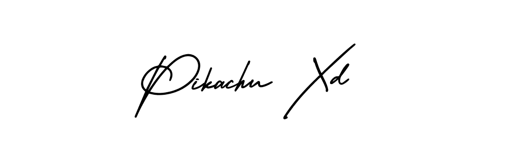 Design your own signature with our free online signature maker. With this signature software, you can create a handwritten (AmerikaSignatureDemo-Regular) signature for name Pikachu Xd. Pikachu Xd signature style 3 images and pictures png
