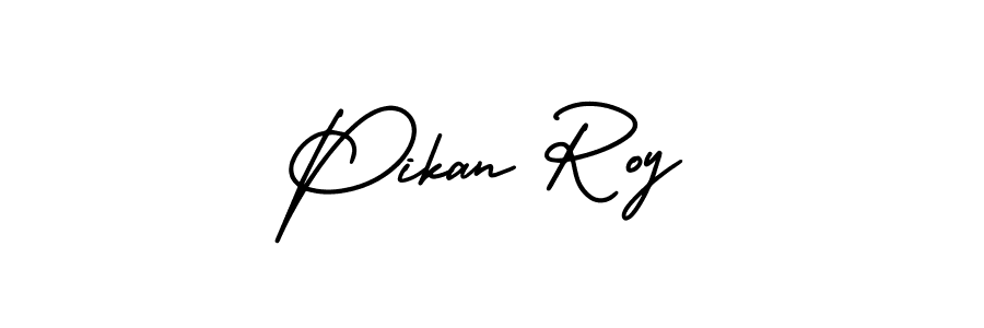 How to make Pikan Roy signature? AmerikaSignatureDemo-Regular is a professional autograph style. Create handwritten signature for Pikan Roy name. Pikan Roy signature style 3 images and pictures png