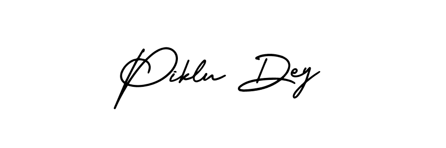 Piklu Dey stylish signature style. Best Handwritten Sign (AmerikaSignatureDemo-Regular) for my name. Handwritten Signature Collection Ideas for my name Piklu Dey. Piklu Dey signature style 3 images and pictures png