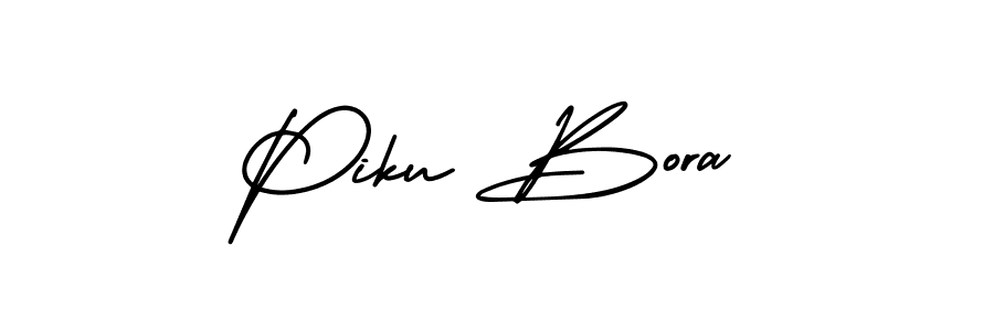 Create a beautiful signature design for name Piku Bora. With this signature (AmerikaSignatureDemo-Regular) fonts, you can make a handwritten signature for free. Piku Bora signature style 3 images and pictures png