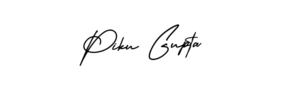 Make a beautiful signature design for name Piku Gupta. With this signature (AmerikaSignatureDemo-Regular) style, you can create a handwritten signature for free. Piku Gupta signature style 3 images and pictures png