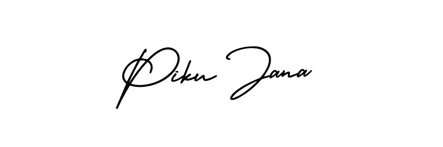 How to make Piku Jana signature? AmerikaSignatureDemo-Regular is a professional autograph style. Create handwritten signature for Piku Jana name. Piku Jana signature style 3 images and pictures png