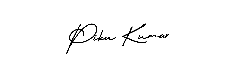 It looks lik you need a new signature style for name Piku Kumar. Design unique handwritten (AmerikaSignatureDemo-Regular) signature with our free signature maker in just a few clicks. Piku Kumar signature style 3 images and pictures png