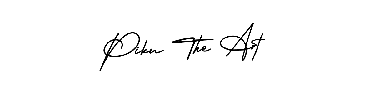 This is the best signature style for the Piku The Art name. Also you like these signature font (AmerikaSignatureDemo-Regular). Mix name signature. Piku The Art signature style 3 images and pictures png