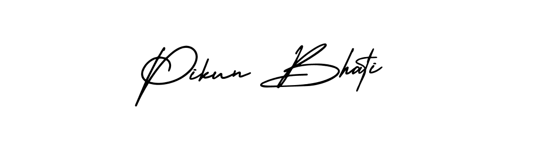 Pikun Bhati stylish signature style. Best Handwritten Sign (AmerikaSignatureDemo-Regular) for my name. Handwritten Signature Collection Ideas for my name Pikun Bhati. Pikun Bhati signature style 3 images and pictures png