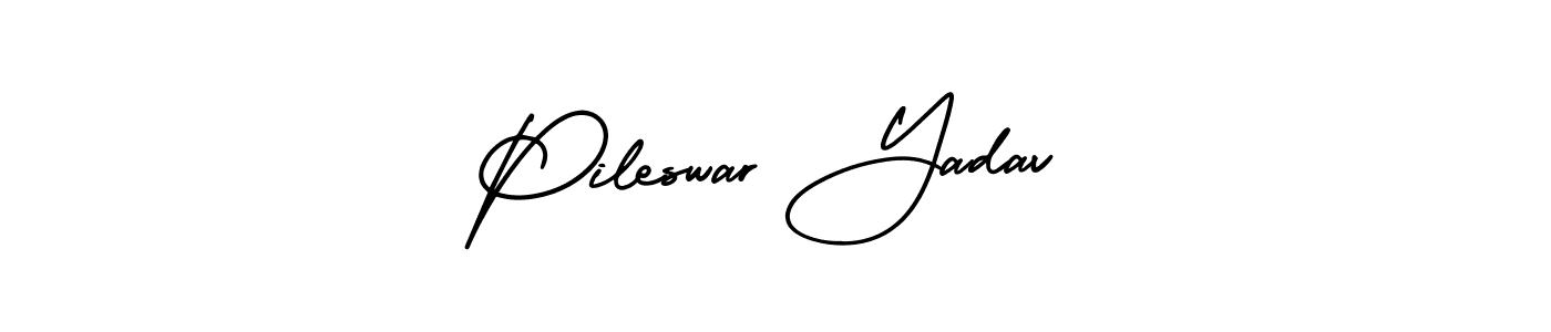 Create a beautiful signature design for name Pileswar Yadav. With this signature (AmerikaSignatureDemo-Regular) fonts, you can make a handwritten signature for free. Pileswar Yadav signature style 3 images and pictures png