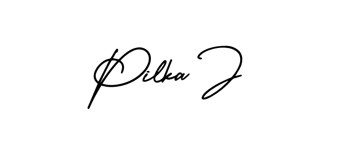 How to make Pilka J signature? AmerikaSignatureDemo-Regular is a professional autograph style. Create handwritten signature for Pilka J name. Pilka J signature style 3 images and pictures png
