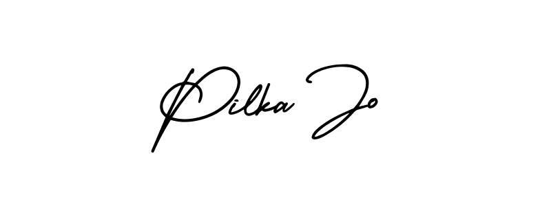 Use a signature maker to create a handwritten signature online. With this signature software, you can design (AmerikaSignatureDemo-Regular) your own signature for name Pilka Jo. Pilka Jo signature style 3 images and pictures png