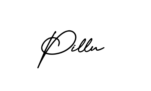 Make a beautiful signature design for name Pillu. With this signature (AmerikaSignatureDemo-Regular) style, you can create a handwritten signature for free. Pillu signature style 3 images and pictures png