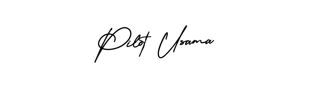 Make a beautiful signature design for name Pilot Usama. With this signature (AmerikaSignatureDemo-Regular) style, you can create a handwritten signature for free. Pilot Usama signature style 3 images and pictures png