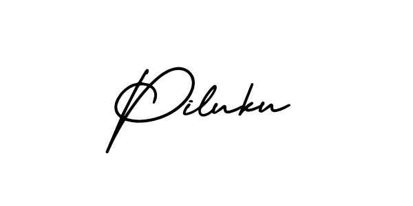 The best way (AmerikaSignatureDemo-Regular) to make a short signature is to pick only two or three words in your name. The name Piluku include a total of six letters. For converting this name. Piluku signature style 3 images and pictures png