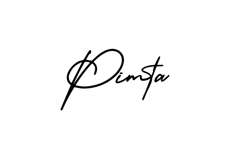 Use a signature maker to create a handwritten signature online. With this signature software, you can design (AmerikaSignatureDemo-Regular) your own signature for name Pimta. Pimta signature style 3 images and pictures png