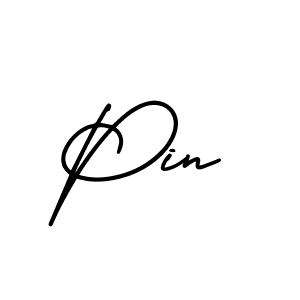Design your own signature with our free online signature maker. With this signature software, you can create a handwritten (AmerikaSignatureDemo-Regular) signature for name Pin. Pin signature style 3 images and pictures png