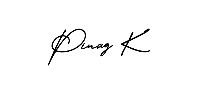 Use a signature maker to create a handwritten signature online. With this signature software, you can design (AmerikaSignatureDemo-Regular) your own signature for name Pinag K. Pinag K signature style 3 images and pictures png