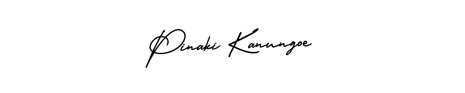 How to make Pinaki Kanungoe name signature. Use AmerikaSignatureDemo-Regular style for creating short signs online. This is the latest handwritten sign. Pinaki Kanungoe signature style 3 images and pictures png