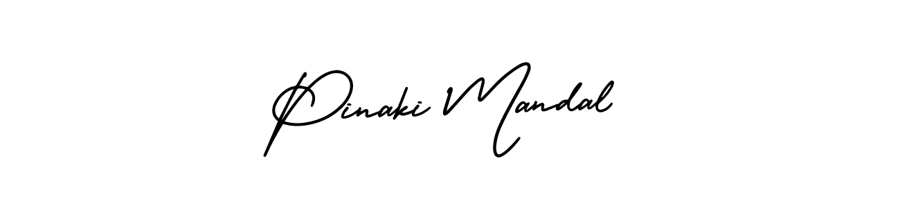 How to make Pinaki Mandal name signature. Use AmerikaSignatureDemo-Regular style for creating short signs online. This is the latest handwritten sign. Pinaki Mandal signature style 3 images and pictures png
