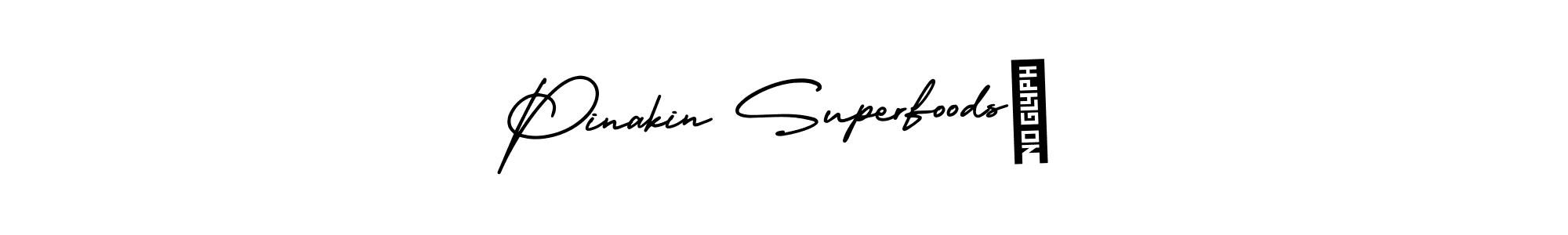 You should practise on your own different ways (AmerikaSignatureDemo-Regular) to write your name (Pinakin Superfoods ) in signature. don't let someone else do it for you. Pinakin Superfoods  signature style 3 images and pictures png