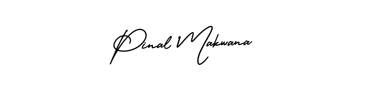 Use a signature maker to create a handwritten signature online. With this signature software, you can design (AmerikaSignatureDemo-Regular) your own signature for name Pinal Makwana. Pinal Makwana signature style 3 images and pictures png