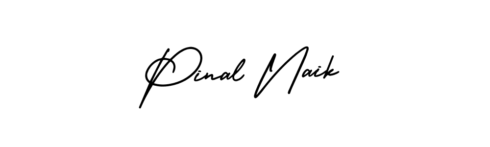 Pinal Naik stylish signature style. Best Handwritten Sign (AmerikaSignatureDemo-Regular) for my name. Handwritten Signature Collection Ideas for my name Pinal Naik. Pinal Naik signature style 3 images and pictures png