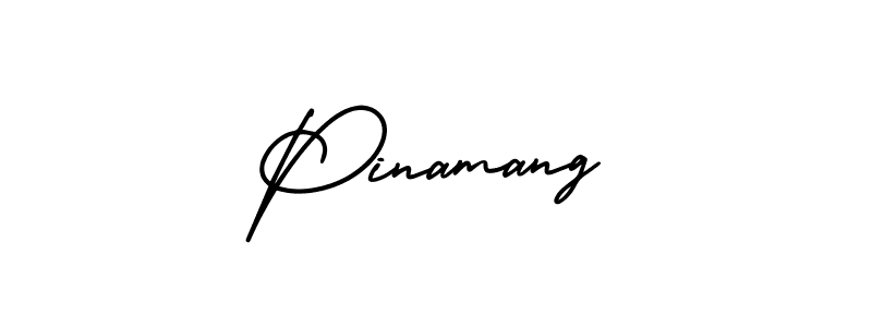 Pinamang stylish signature style. Best Handwritten Sign (AmerikaSignatureDemo-Regular) for my name. Handwritten Signature Collection Ideas for my name Pinamang. Pinamang signature style 3 images and pictures png