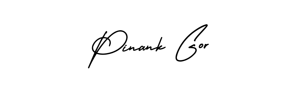 Use a signature maker to create a handwritten signature online. With this signature software, you can design (AmerikaSignatureDemo-Regular) your own signature for name Pinank Gor. Pinank Gor signature style 3 images and pictures png
