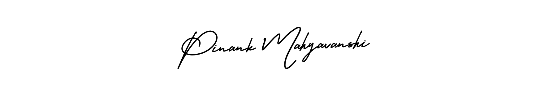 How to make Pinank Mahyavanshi name signature. Use AmerikaSignatureDemo-Regular style for creating short signs online. This is the latest handwritten sign. Pinank Mahyavanshi signature style 3 images and pictures png