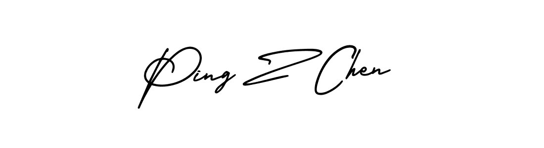 How to make Ping Z Chen signature? AmerikaSignatureDemo-Regular is a professional autograph style. Create handwritten signature for Ping Z Chen name. Ping Z Chen signature style 3 images and pictures png