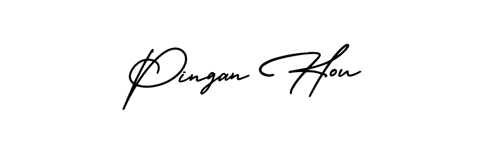 Create a beautiful signature design for name Pingan Hou. With this signature (AmerikaSignatureDemo-Regular) fonts, you can make a handwritten signature for free. Pingan Hou signature style 3 images and pictures png