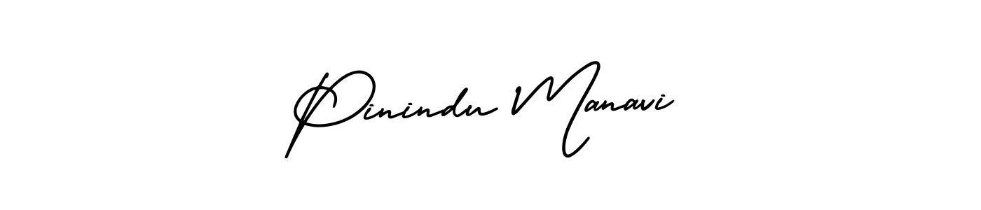 You should practise on your own different ways (AmerikaSignatureDemo-Regular) to write your name (Pinindu Manavi) in signature. don't let someone else do it for you. Pinindu Manavi signature style 3 images and pictures png