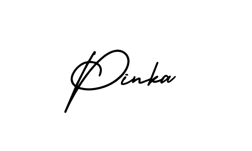 Use a signature maker to create a handwritten signature online. With this signature software, you can design (AmerikaSignatureDemo-Regular) your own signature for name Pinka. Pinka signature style 3 images and pictures png