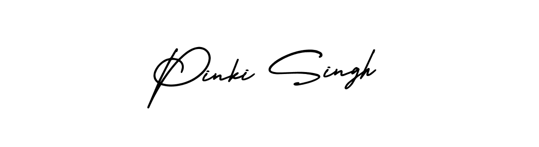 Make a beautiful signature design for name Pinki Singh. With this signature (AmerikaSignatureDemo-Regular) style, you can create a handwritten signature for free. Pinki Singh signature style 3 images and pictures png