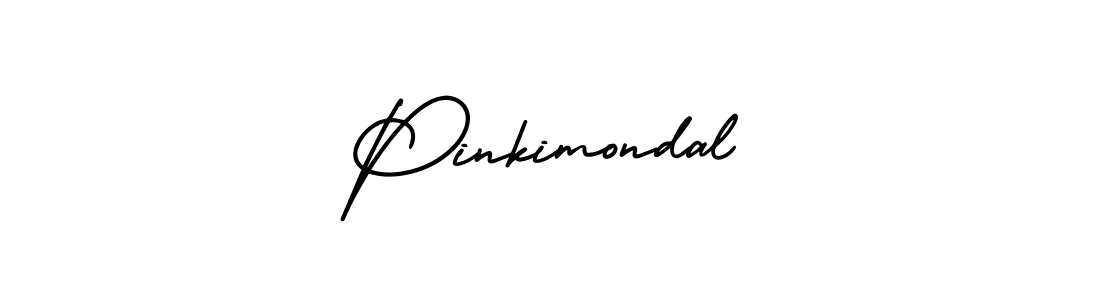 You should practise on your own different ways (AmerikaSignatureDemo-Regular) to write your name (Pinkimondal) in signature. don't let someone else do it for you. Pinkimondal signature style 3 images and pictures png