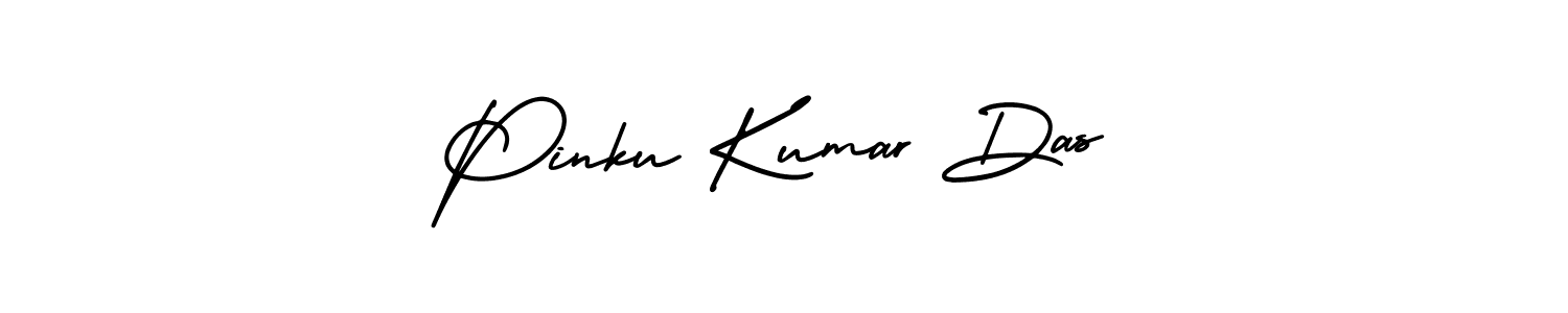 You should practise on your own different ways (AmerikaSignatureDemo-Regular) to write your name (Pinku Kumar Das) in signature. don't let someone else do it for you. Pinku Kumar Das signature style 3 images and pictures png
