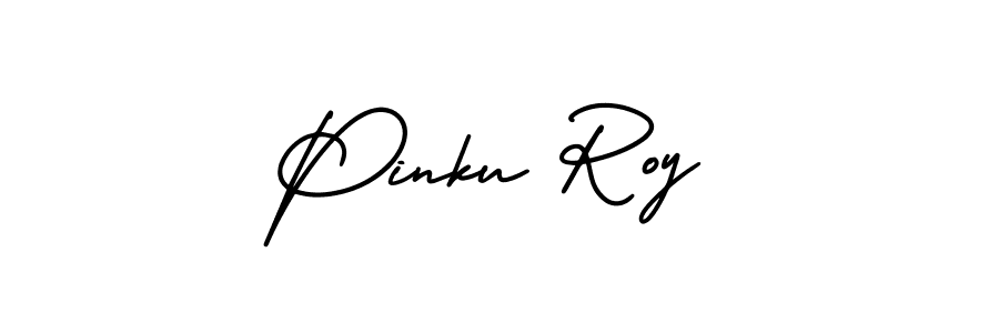 AmerikaSignatureDemo-Regular is a professional signature style that is perfect for those who want to add a touch of class to their signature. It is also a great choice for those who want to make their signature more unique. Get Pinku Roy name to fancy signature for free. Pinku Roy signature style 3 images and pictures png