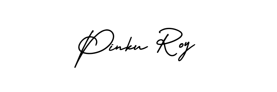 AmerikaSignatureDemo-Regular is a professional signature style that is perfect for those who want to add a touch of class to their signature. It is also a great choice for those who want to make their signature more unique. Get Pinku Roy name to fancy signature for free. Pinku Roy signature style 3 images and pictures png