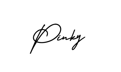 How to Draw Pinky signature style? AmerikaSignatureDemo-Regular is a latest design signature styles for name Pinky. Pinky signature style 3 images and pictures png