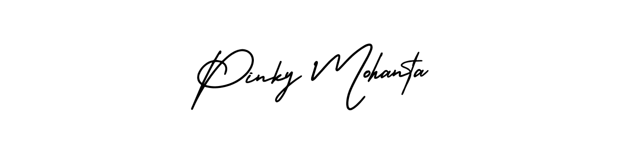 This is the best signature style for the Pinky Mohanta name. Also you like these signature font (AmerikaSignatureDemo-Regular). Mix name signature. Pinky Mohanta signature style 3 images and pictures png