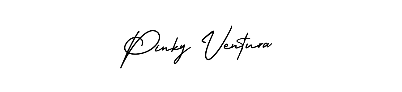 Pinky Ventura stylish signature style. Best Handwritten Sign (AmerikaSignatureDemo-Regular) for my name. Handwritten Signature Collection Ideas for my name Pinky Ventura. Pinky Ventura signature style 3 images and pictures png