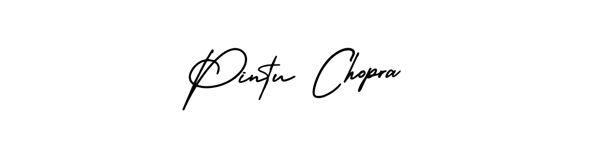 Pintu Chopra stylish signature style. Best Handwritten Sign (AmerikaSignatureDemo-Regular) for my name. Handwritten Signature Collection Ideas for my name Pintu Chopra. Pintu Chopra signature style 3 images and pictures png