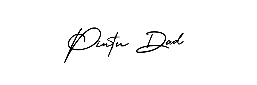 It looks lik you need a new signature style for name Pintu Dad. Design unique handwritten (AmerikaSignatureDemo-Regular) signature with our free signature maker in just a few clicks. Pintu Dad signature style 3 images and pictures png