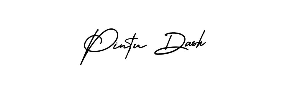 How to make Pintu Dash name signature. Use AmerikaSignatureDemo-Regular style for creating short signs online. This is the latest handwritten sign. Pintu Dash signature style 3 images and pictures png
