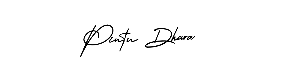 Make a beautiful signature design for name Pintu Dhara. With this signature (AmerikaSignatureDemo-Regular) style, you can create a handwritten signature for free. Pintu Dhara signature style 3 images and pictures png