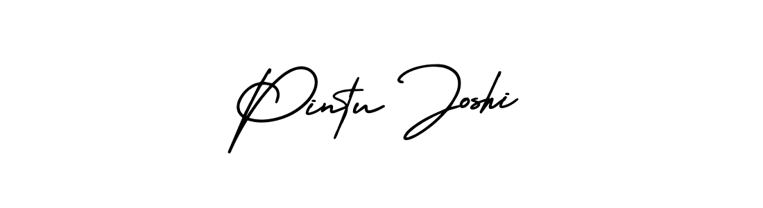 Design your own signature with our free online signature maker. With this signature software, you can create a handwritten (AmerikaSignatureDemo-Regular) signature for name Pintu Joshi. Pintu Joshi signature style 3 images and pictures png