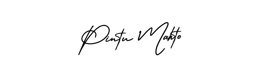 Pintu Mahto stylish signature style. Best Handwritten Sign (AmerikaSignatureDemo-Regular) for my name. Handwritten Signature Collection Ideas for my name Pintu Mahto. Pintu Mahto signature style 3 images and pictures png