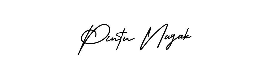 The best way (AmerikaSignatureDemo-Regular) to make a short signature is to pick only two or three words in your name. The name Pintu Nayak include a total of six letters. For converting this name. Pintu Nayak signature style 3 images and pictures png