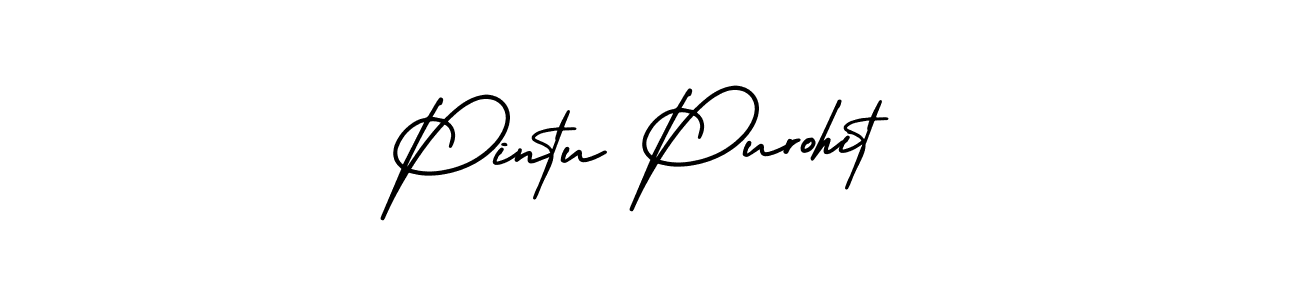 How to make Pintu Purohit signature? AmerikaSignatureDemo-Regular is a professional autograph style. Create handwritten signature for Pintu Purohit name. Pintu Purohit signature style 3 images and pictures png