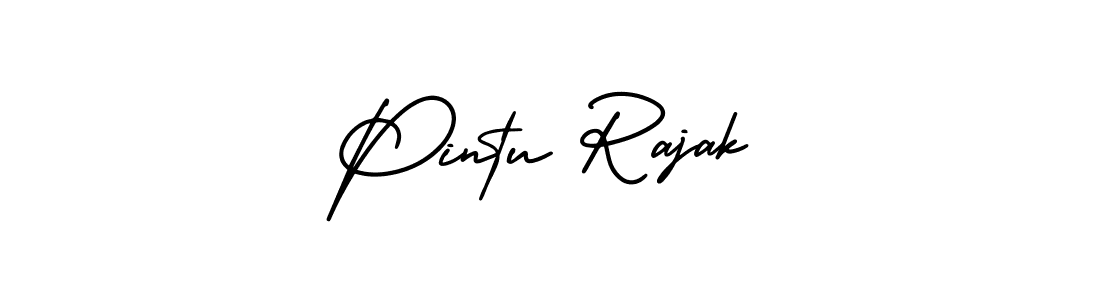 It looks lik you need a new signature style for name Pintu Rajak. Design unique handwritten (AmerikaSignatureDemo-Regular) signature with our free signature maker in just a few clicks. Pintu Rajak signature style 3 images and pictures png